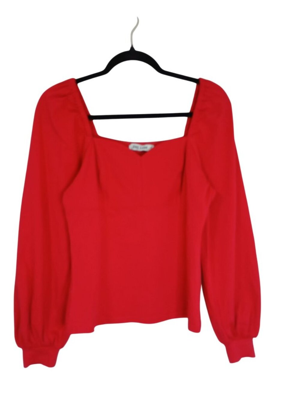 NWT Grace Karin Womens Red Long-Sleeve Square Neck Blouse Size M - Picture 2 of 11